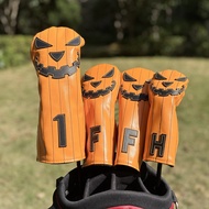 Golf Club Cover Halloween Pumpkin Head Wooden Club Cover Unique Ball Head Cap Cover Iron Putter Head