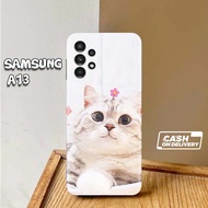 Softcase Glass Kaca Samsung A13 4G 5G Terbaru 2022 - WINCASE - Case Motif kucing -  Casing For Type Samsung A13 - Case Samsung Terbaru - Case Samsung Mewah - Case Samsung A13 - Softcase Samsung A13 - Pelindung Hp Samsung A13