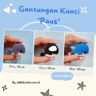 GANTUNGAN ORCA KNITTED WHALE KEYCHAIN