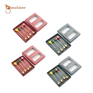 [Gamchiano] Xmas Spoons Dessert Spoons with Gift Box Kitchen Tableware Set Mixing Coffee Spoons for 