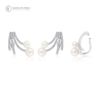 Maison de Jewels - Clip-On Rita MOP Earrings ต่างหูเงิน ต่างหูออกงาน มุก ต่างหูดีไซน์
