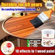 【24 hour shipping】cat kayu waterproof 500ml cat pintu kayu cat minyak kayu cat kayu kilat wood paint