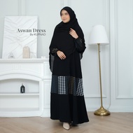 Elegant Black Gamis for Umrah and Hajj – Aswan Dress Busui Friendly by KUPNAD