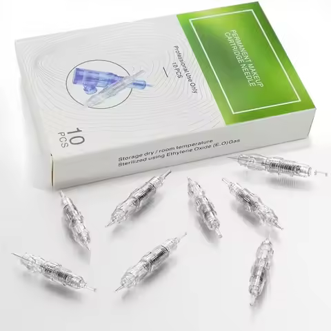 20pcs PMU Sterilized Tattoo Cartridge Needles RL RS Permanent Makeup Round Liner 0.16/0.18/0.3mm Tat