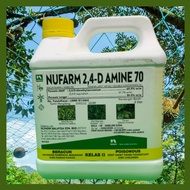 [ORIGINAL] 4L AMINE 70 NUFARM /Racun Rumpai 2,4-D/Keladi agas/Rumpai Herbicide/Setawar/Akar Ruas-rua