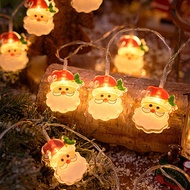盛世泰堡 圣诞彩灯串圣诞装饰品圣诞节装饰布置圣诞LED灯串圣诞树装饰品圣诞节礼物圣诞老人灯1.5米10灯
