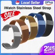 [SG] QPlus Stylish Stainless Steel Strap Magnetic Clasp Band for iWatch 9/8/7/6/5/4/3/2/1/SE for App