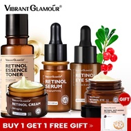 VIBRANT GLAMOUR Natural Retinol Sets  Face Cream+Facial Serum+Eye Serum+Toner+Eye Cream with 2.5% Re