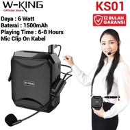TERLARIS WKING SPEAKER MINI PINGGANG MIC TOUR GUIDE BLUETOOTH MINI PORTABLE W-KING MENGAJAR SEMINAR