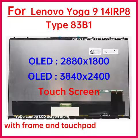 14 Inch Laptop LCD Touch Screen For Lenovo Yoga 9 14IRP8 Type 83B1 Display Digitizer + With Frame As