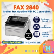 Brother FAX-2840 B&W Fax Machine Print Copy Fax ADF Handset Phone similar fax-878 l170 Tn2260 Tn2280