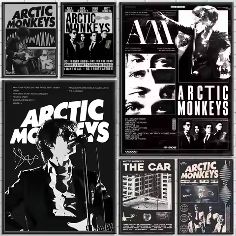 Band Arctic Monkeys Poster Poster Wall Sticker Waterproof Self Adhesive HD Art Bedroom Bar Decor