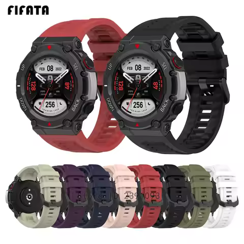 Silicone Strap for Huami Amazfit T-REX 2 Smart Watch Replacement Watchband for Amazfit T-REX 2 Brace