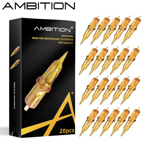 Ambition Glory RL/RM/RS 20pcs Tattoo Cartridge Round Liner Shader Curved Magnum Tattoo Needle 1RL 3R