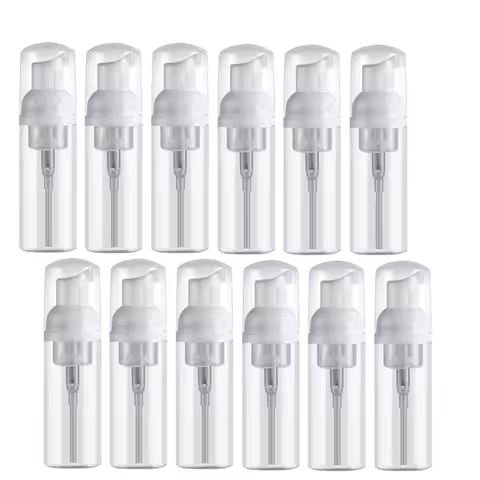 12pcs/lot 30ml 60ml Transparent Empty eylelash foam pump bottle cream cleanser bubble plastic bottle