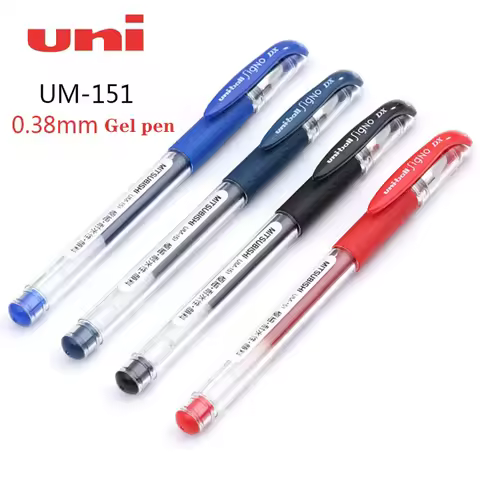 5pcs Japan UNI Gel Pens Set UM-151 Bullet Tip 0.38mm Ballpoint Pen Fast Dry School Supplies Office S