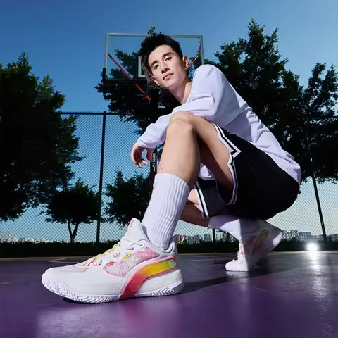 RIGORER AR Battle 2 'Yello & Pink' Professional Basketball Shoes Men Shock cushioning Low top Profes