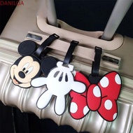 DANILOA Cartoon Luggage Tag, Boarding Pass PVC Airplane Suitcase Tag, Portable Mickey Information Ca