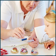 Wooden Base Pin Cushion Embroidery Pin Cushion With Wooden Base Japanese Style Round Pin Cushion For