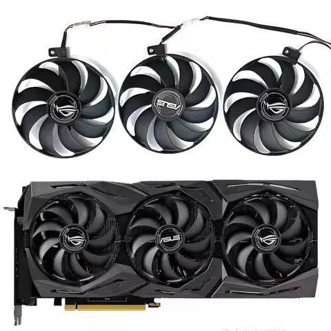NIEUW 1SET T 129215 SU FDC10H12S9-C RTX 2080 Ti GPU Fan, voor ASUS ROG-STRIX-RTX 2080, 2080Ti, 2080S