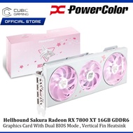 POWERCOLOR HELLHOUND SAKURA AMD RADEON RX 7800 XT 16GB GDDR6 256BIT  GRAPHICS CARD - ( RX7800XT 16G-