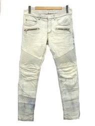 BALMAIN PARIS 扎染機車牛仔褲 長褲 biker jeans