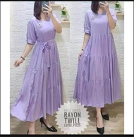 MIDI DRESS BAHAN RAYON TWILL POLOS UMPAK/ HOME MIDI DRESS TERBARU/ MIDI DRESS MURAH /MIDI DRESS RAYO