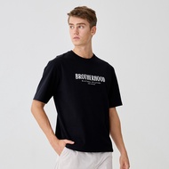 Dapper x Khaki Bros - Round neck T-shirt Relax Fit - เสื้อยืดคอกลม ทรง Relax Fit - DAMKR_BK_2007KB