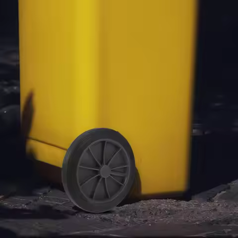 2 Pcs Wheel Garbage Equipment Parts Can Replacement Accessories Bin Black Container Wheels Commercia