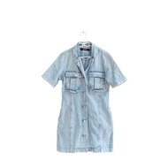 Thick Collar Denim Dress (Size 2496)