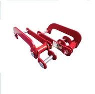 TOYOTA HILUX VIGO / HILUX REVO / CONQUEST 2005 TO 2025 2.5 INCH LIFT REAR SHACKLE RED ( hilux shackl