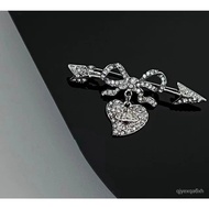 2023One Arrow through Heart Full Diamond Bow Love Brooch