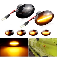 2Pcs Side Marker Light Turn Signal For FIAT 500 500C 500L LED Dynamic T10 Lamps For Abarth 500 595 6