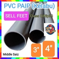 【𝐒𝐄𝐋𝐋 𝐁𝐘 𝐅𝐓(3"inch)(4"inch) PVC Pipe Air PVC Kelabu (3Feet to 10 Feet) (PPK)