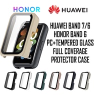 HUAWEI Band 7 Band 6 & Honor Band 6 Tempered Glass PC Case Huawei Band7/6 Honorband6 SmartWatch Band