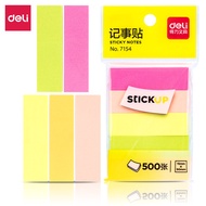 Deli 7154 Fluorescent Sticky Notes Pepsi Sticky Notes Color Notice Stickers 5 Colors Sticky Notes St