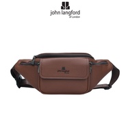 JOHN LANGFORD Men's Waist Bag / Synthetic Leather / Black Brown / JLY236P3P4