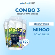 Combo Bông tẩy trang MIHOO [1 túi 200 miếng tròn]