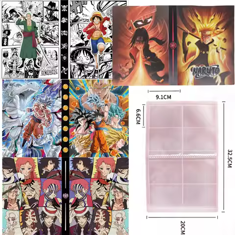 Anime Dragon Ball ONE PIECE Naruto Demon Slayer 160pcs Card Album Storage Book Game Card Holder Bind