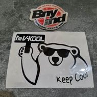 STICKER STIKER IM VKOOL IM V-KOOL KEEP COOL CUTTING