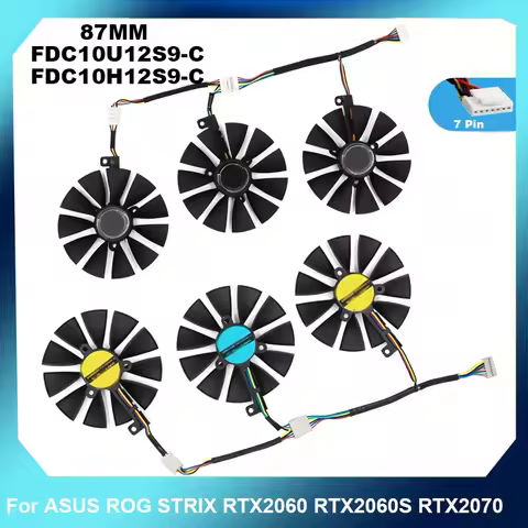 87MM FDC10U12S9-C FDC10H12S9-C DC12V 4Pin GPU Cooling Fan Replacement For ASUS ROG STRIX RTX2060 RTX