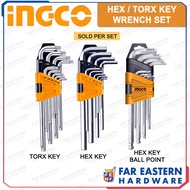 INGCO Allen Wrench Set Hex | Torx Star Key Ball Point INHT Allen Key Set