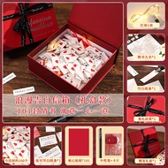 Valentines Day Handmade Card Gift Box Romantic Anniversary Celebration Mini Envelope Set for Boyfrie