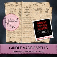 FuchsDich Printable Candle Magick Spells | Witchcraft | Book of Shadows | Grimoire | Study | Mantra 