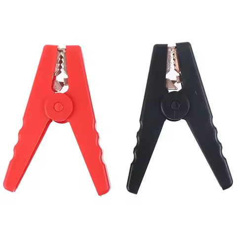 2Pcs 100A Heavy Duty Alligator Clips Insulated Car Battery Charger Clamps Large Crocodile Clips for