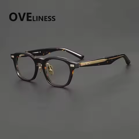High Quality Acetate Eyeglasses Frames Men's Retro Acetate glasses Frame men women Spectacles
