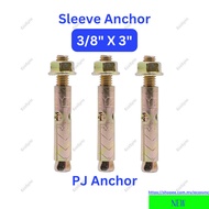 3/8'' X 3'' Sleeve Anchor Screw Wall Plug / PJ Anchor / Wall Plug Besi