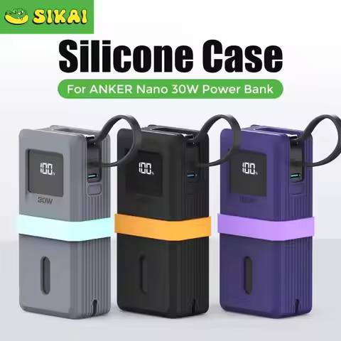 SIKAI Shockproof Silicone Case for Anker Nano 10000mAh 30W PD Power Bank | Secure-Fit Protective Cov