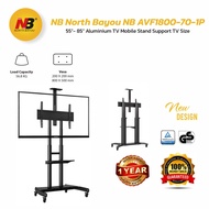 NB AVF1800-70-1P North Bayou Aluminium TV Mobile Stand Support TV Size 55"-85" Inch