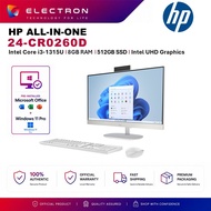 HP 24-cr0260d 23.8" FHD All-in-One Desktop PC Shell White ( i3-1315U, 8GB, 512GB SSD, Intel, W11PRO,